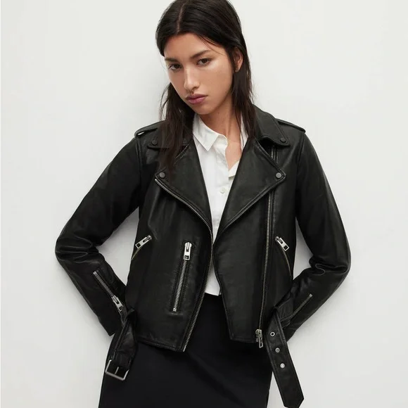 All Saints Balfern Leather Biker Jacket